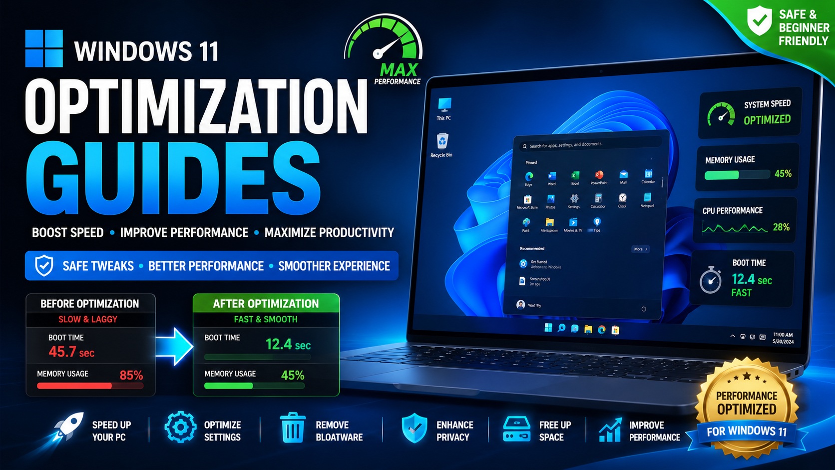 Windows 11 Optimization Guides for speed and performance